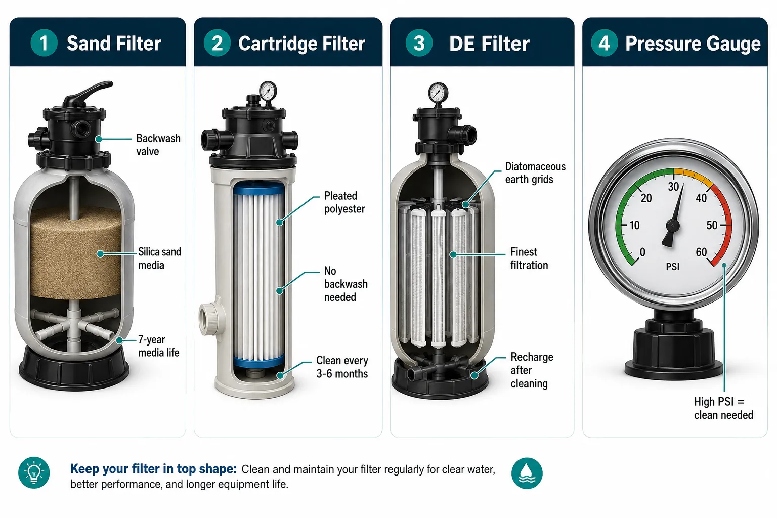 What Type of Filter Is Best for My Pool Size